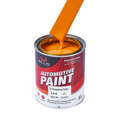 Willis 1K Basecoat Auto Refinish Car Paint Solid Color 1K 2K Acrylic Resin Coating Transparent Yellow Auto Repair Paint China