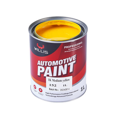 Solid Color 1K Yellow Auto Refinish Car Paint Chinese Made Acrylic Resin Coating Liquid State for Spray Application