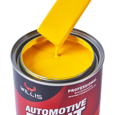 Solid Color 1K Yellow Auto Refinish Car Paint Chinese Made Acrylic Resin Coating Liquid State for Spray Application