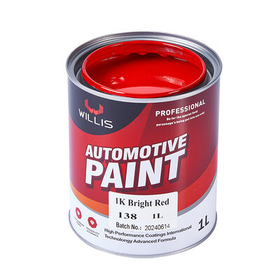 1K/2K Bright Red Acrylic Resin Liquid Auto Refinish Coating Paint Car Repair Spray Application with Varnish & Paint Thinner
