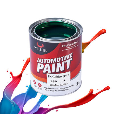 China Manufactured 1K Golden Green Auto Coating Basecoat Solid Car Paint 1K 2K Car Repair Refinish Acrylic Paint Spray