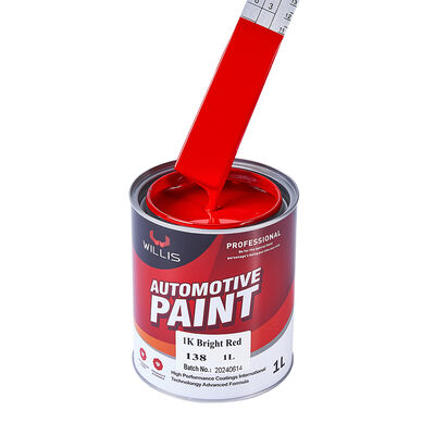 High Quality 1K Bright Red Two-Component Acrylic Car Paint Liquid Coating for Car Repair Factory Wholesale Price