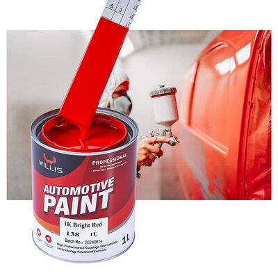 High Quality 1K Bright Red Two-Component Acrylic Car Paint Liquid Coating for Car Repair Factory Wholesale Price