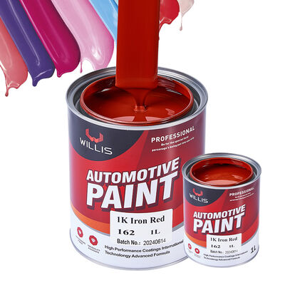 1K Iron Red Car Spray Paint One-Component Acrylic Resin Liquid Automotive Refinish Paint Solid Color 1K Color Paint China