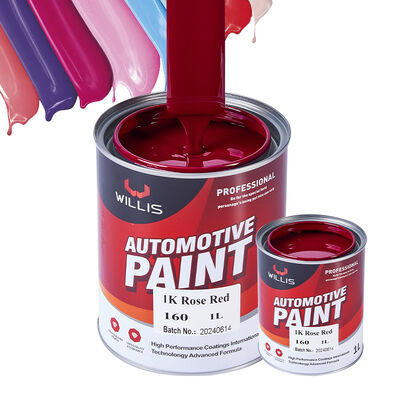 One-Component 1K Rose Red Acrylic Resin Liquid Car Paint Solid Color Auto Refinish Paint Auto Coating & Paint From China