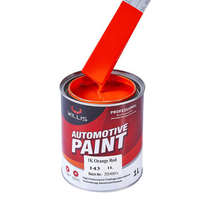 WILLIS 1K Orange Car Spray Paint One-Component Automotive Refinish Acrylic Resin Liquid Coating Solid Color 1K Color Paint China