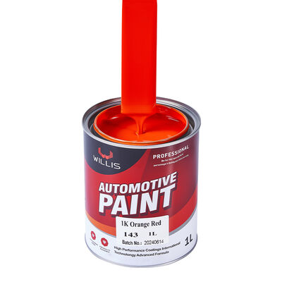 WILLIS 1K Orange Car Spray Paint One-Component Automotive Refinish Acrylic Resin Liquid Coating Solid Color 1K Color Paint China