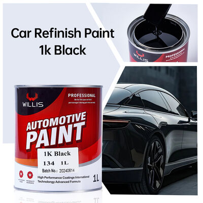 WILLIS 1K Black Car Spray Paint One-Component Automotive Refinish Acrylic Resin Liquid Coating Solid Color 1K Color Paint China