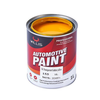 1K Transparent Golden Yellow Automotive Spray Paint Coating Paint One-Component Acrylic Resin Car Refinish Solid Color Coating