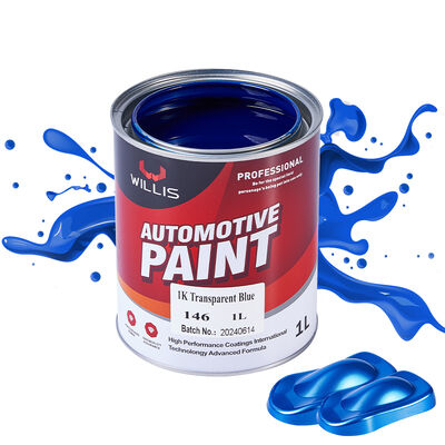 Solid Color 1K Basecoat Auto Coating Transparent Blue Car Paint and Automotive Repair Acrylic Resin Spray Painting