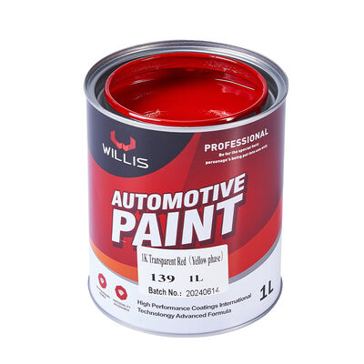High Quality 1K Transparent Red Car Paint with 2K Primer Acrylic Resin Based Liquid Coating for Car Refinishing
