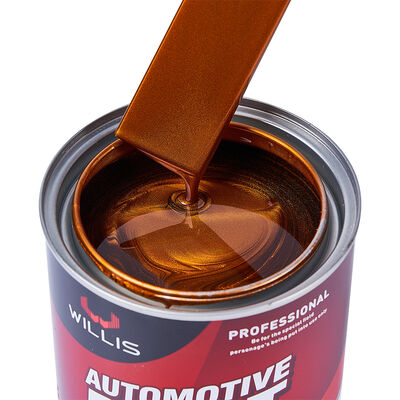 Orange Red & Silver 1K Acrylic Paint for Automotive Repair Single-Component Resin Liquid Coating for Cars Factory Supply