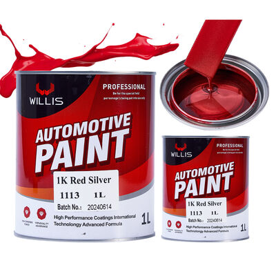 1K Pearlescent Red Silver Paint Solid Automotive Acrylic Resin Coating Liquid Pigment Paint Excellent Spray Application