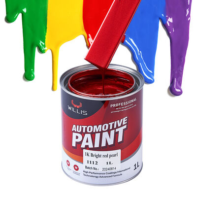1K Bright Red Pearl Acrylic Resin Boat Paint Illusion Liquid Coating Automotive Repair Thinner Spray Easy to Use