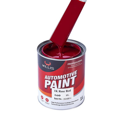 High-Performance 1K Rose Red Acrylic Car Topcoat Hot Selling Single-Component Car Paint Factory Coating & Paint Thinner Included