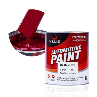 High-Performance 1K Rose Red Acrylic Car Topcoat Hot Selling Single-Component Car Paint Factory Coating & Paint Thinner Included