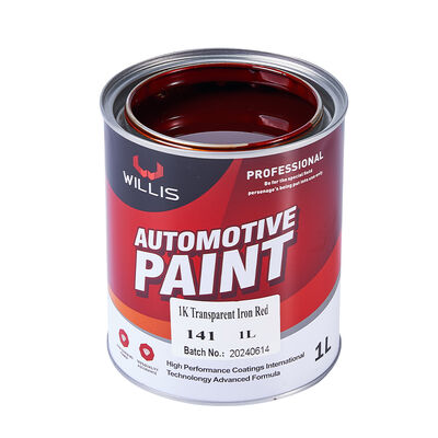Autobody Car Touch up Paint Auto Repair Paint 1k Transparent Iron Red Acrylic Car Refinish Paint