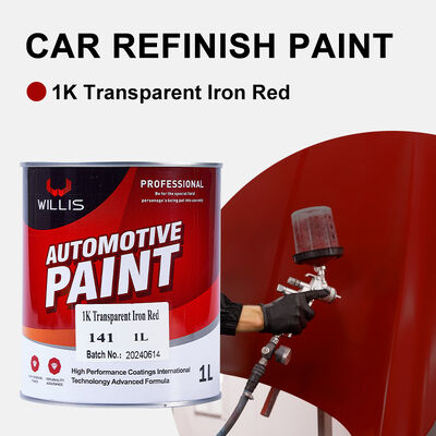 Autobody Car Touch up Paint Auto Repair Paint 1k Transparent Iron Red Acrylic Car Refinish Paint