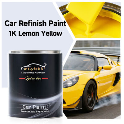 Hot Selling Mt-yishili Brand Lemon Yellow 1K Auto Refinish Basecoat Acrylic Resin Liquid Coating Automotive/Car Paint