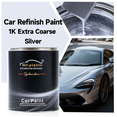 Factory Supplied Car Paint, Extra Coarse Silver Metallic Coating for Automotive Plastic Parts, Clear Coat/Thinner/Hardener