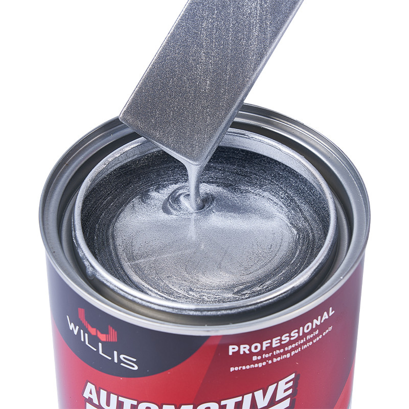 Liquid Coating Silver Black Car Paint , Matte Silver Car Paint For Plastic Bumpers 1K Coarse Silver Metallic Automotive