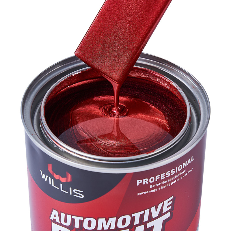 Acrylic Flash Clear Pearl Automotive Paint High Solid Quick Dry Times 1K Crystal Red Pearl Acrylic Paint Color
