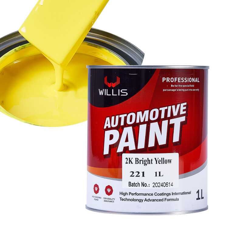 High Quality 2K Bright Yellow Automotive Metal Paint Car Repair Spray Coating with High Gloss Dual Component Acrylic Color Paint