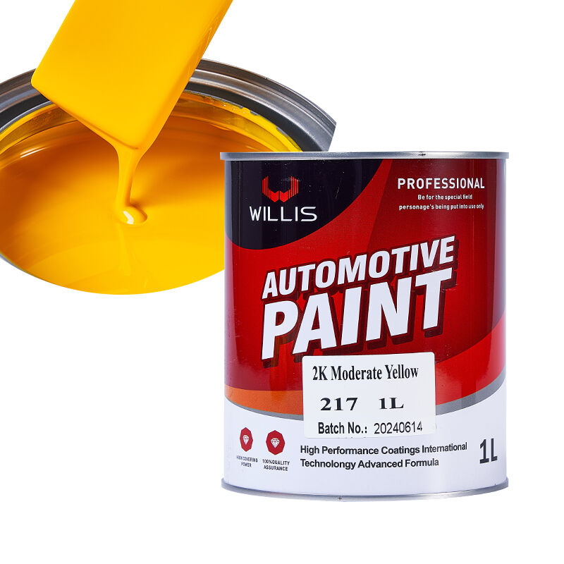 Factory Supply High Gloss 2K Moderate Yellow Solid Car Paint Coating & Paint Automotive Thinner Car Paint Hardener