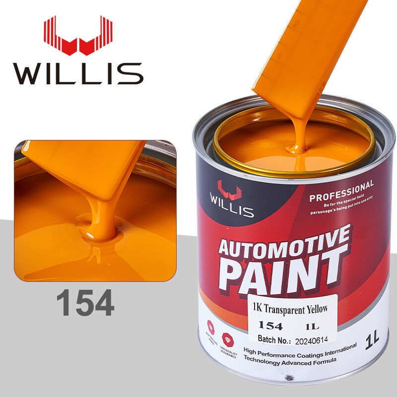 WILLIS 1K Basecoat Automotive Acrylic Spray-On Coating for Car Boat Refinish Plastic Coating Model 154 Pigment-Based Liquid
