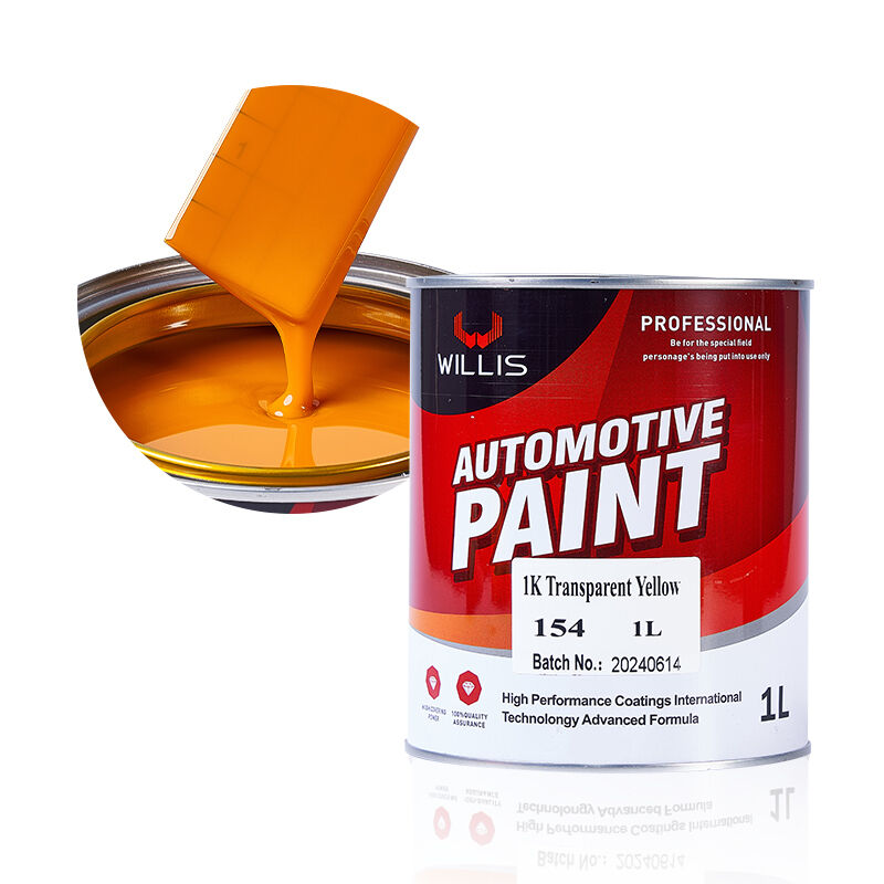 Willis 1K Basecoat Auto Refinish Car Paint Solid Color 1K 2K Acrylic Resin Coating Transparent Yellow Auto Repair Paint China
