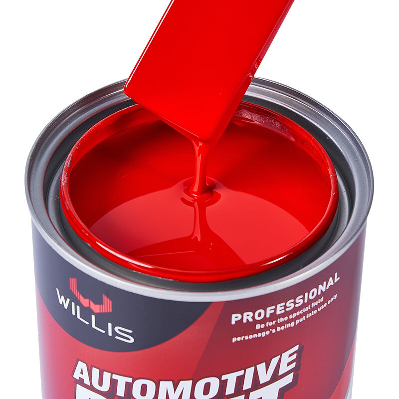 1K/2K Bright Red Acrylic Resin Liquid Auto Refinish Coating Paint Car Repair Spray Application with Varnish & Paint Thinner