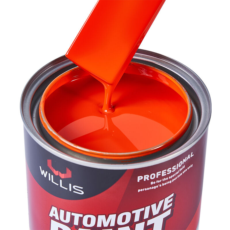 WILLIS 1K Orange Car Spray Paint One-Component Automotive Refinish Acrylic Resin Liquid Coating Solid Color 1K Color Paint China