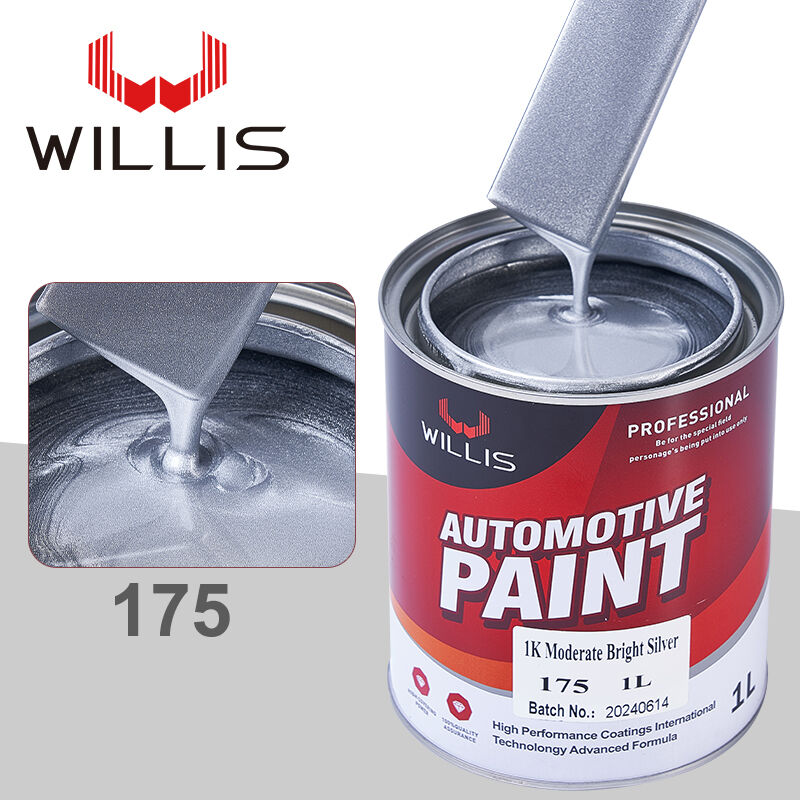 1K Acrylic Silver Paint Mixed Resin Liquid Coating Moderate Brightness One-Component Metallic Silver Car Paint Plastic Coating